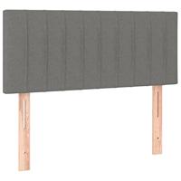 Boxspring met matras stof donkergrijs 90x190 cm - thumbnail