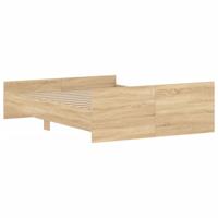 Bedframe met hoofd- en voeteneinde sonoma eikenkleur 140x190 cm - thumbnail