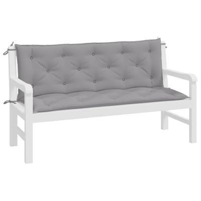 VidaXL Tuinbankkussens 2 st 150x50x7 cm oxford stof grijs - thumbnail
