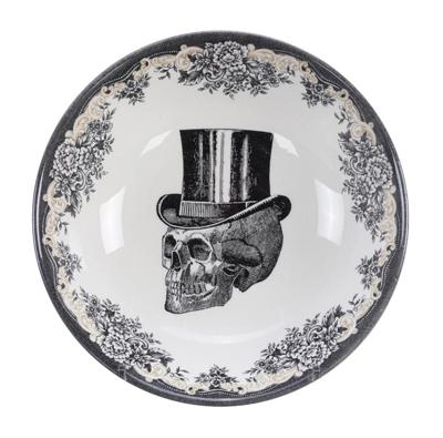 Gedecoreerde keramieken kom - Skull Design - Royal Stafford - 700ml - 19 x 5cm
