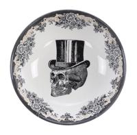 Gedecoreerde keramieken kom - Skull Design - Royal Stafford - 700ml - 19 x 5cm - thumbnail