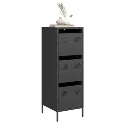 Hoge kast 39x35x103,5 cm staal zwart