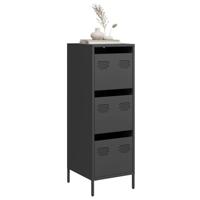 Hoge kast 39x35x103,5 cm staal zwart - thumbnail