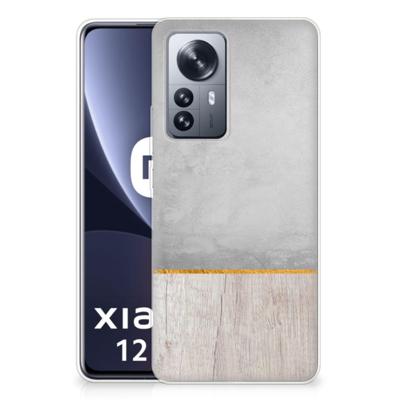 Xiaomi 12 Pro | Bumper Hoesje | Wood Concrete