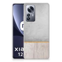 Xiaomi 12 Pro | Bumper Hoesje | Wood Concrete - thumbnail
