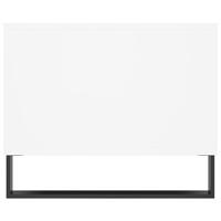 Salontafel 90x50x40 cm bewerkt hout wit - thumbnail
