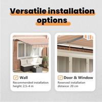 VidaXL Inklapbaar zonnescherm multikleur 350 x 250 cm - thumbnail