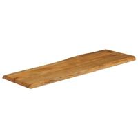 Tafelblad met natuurlijke rand 120x40x2,5 cm massief mangohout - thumbnail