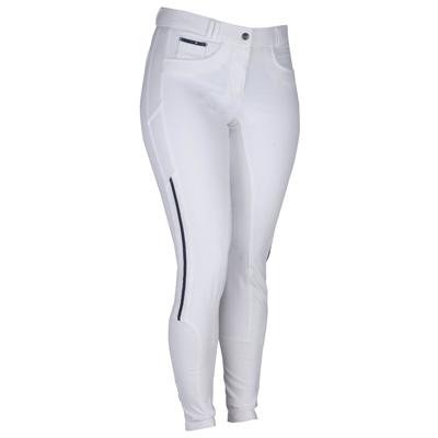 QHP Rijbroek Coco anti-slip zitvlak wit maat:40