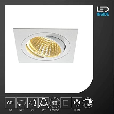 SLV 114281 New Tria 1 Set LED-inbouwlamp LED LED vast ingebouwd 25 W Wit (mat)