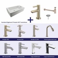 Fonteinset Chepri Mini Rechts 36X18X9 cm RVS Aqua Splash - thumbnail