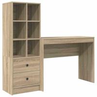 Bureau met lade 2 pcs Sonoma Eiken - thumbnail