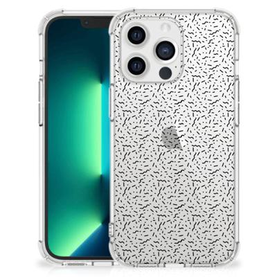 iPhone 13 Pro Max Doorzichtige Silicone Hoesje Stripes Dots iPhone 13 Pro Max Doorzichtige Silicone Hoesje Stripes Dots