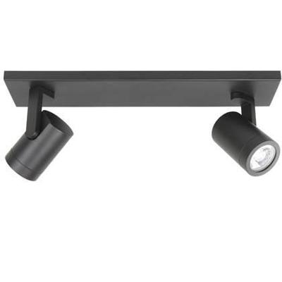 Highlight OpbouwspotHalo Spot zwart 2-lichts recht - S7148.01