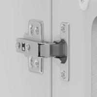 Keukenbovenkast met glazen deur Kalmar bewerkt hout betongrijs - thumbnail