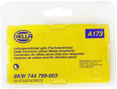 HELLA Bananenstekker fl.st.huels.4,0-6,0 volli 50 st. yellow