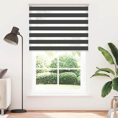 Zebra rolgordijn 145x230 cm stofbreedte 140,9 cm zwart - thumbnail