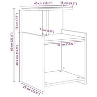 Nachtkastje Artisan Eiken 40 x 35 x 60 cm Bewerkt hout - thumbnail