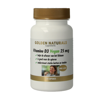 Golden Naturals Vitamine D3 25mcg vegan 120 Capsules