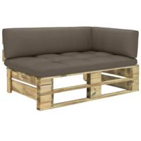 vidaXL Tuinhoekbank pallet geïmpregneerd grenenhout groen - thumbnail