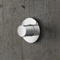 Hotbath Stopkraan Buddy Inbouw Thermostaat Chroom of Geborsteld Nikkel - thumbnail