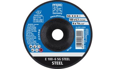 PFERD TOOLS 62210626 E 100-6 SG STEEL/16,0 Afbraamschijf gebogen Diameter 100 mm Boordiameter 16 mm Staal 10 stuk(s)