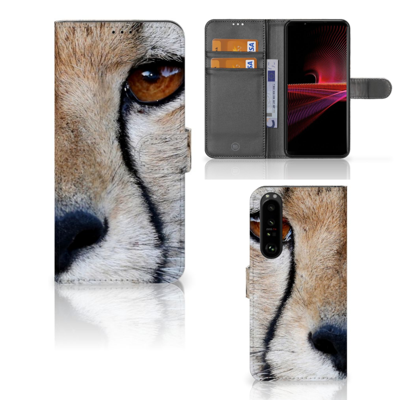 Sony Xperia 1 III | Telefoonhoesje | Met pasjeshouder | Cheetah Sony Xperia 1 III | Telefoonhoesje | Met pasjeshouder | Cheetah