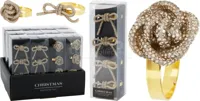 Servetringen Strass Goud Assorti 1st - thumbnail