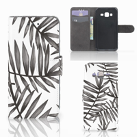 Samsung Galaxy J3 2016 Hoesje Leaves Grey - thumbnail