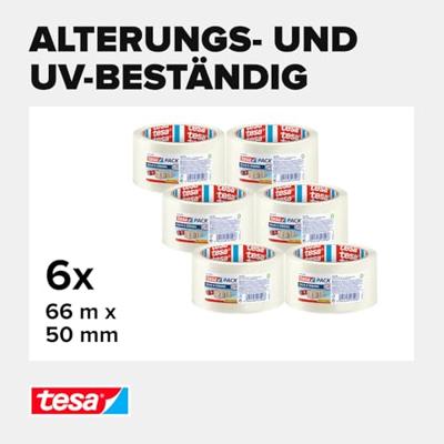 tesa 58640-00500-00 Pakband Transparant (l x b) 66 m x 50 mm 6 stuk(s) tesa 58640-00500-00 Pakband Transparant (l x b) 66 m x 50 mm 6 stuk(s)