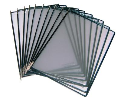 Zichtpaneel Tarifold A4 verticaal zwart 10 stuks Zichtpaneel Tarifold A4 verticaal zwart 10 stuks