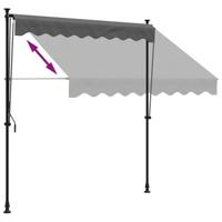 Luifel uittrekbaar 200x150 cm stof en staal antracietkleurig - thumbnail
