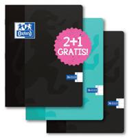 Oxford School schrift, ft A5, 72 bladzijden, kantlijn, gelijnd, pak van 3 stuks, geassorteerde kleuren - thumbnail