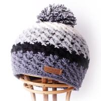 Wollen Muts Diagonaal Grijs - thumbnail