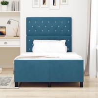 Bedframe met hoofdeinde Donkerblauw 120 x 200 cm Fluweel - thumbnail