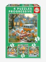 Junior puzzel 4 konijnenstad EDUCA meerkleurig - thumbnail