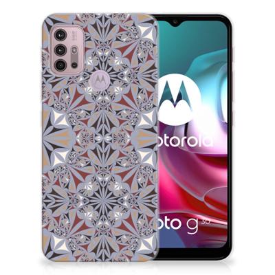 Motorola Moto G30 | G10 | TPU | Siliconen hoesje | Flower Tiles