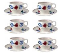 Boerenbont Kop en schotel stapelbaar 200ml - set van 6 stuks - thumbnail