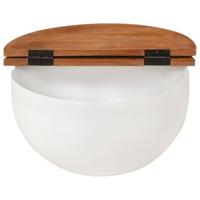 Salontafel 50x27 cm massief gerecycled hout wit - thumbnail