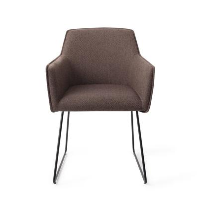 Jesper Home Eetkamerstoel 'Hofu' Slide Black, kleur Potters Clay