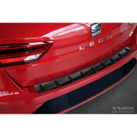 Zwart RVS Bumper beschermer passend voor Seat Leon ST (5F) 2013-2017 & Facelift 2017-2020 'STRON AV254011 - thumbnail