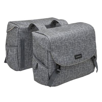 New Mondi joy dubbele fietstas - waterafstotend polyester - 38l - ivy walnut