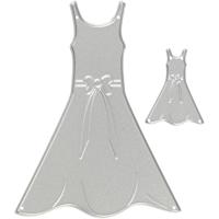 Creativ Company stans- en embossing mallen, jurk, afm 27x35+26x90 mm, 1 stuk - thumbnail