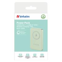 Verbatim Charge n Go Magnetic Wireless Powerbank 10000 mAh Fast Charge, Quick Charge 3.0, USB PD 3.0, Adaptive Fast Charge LiPo USB-C Groen - thumbnail