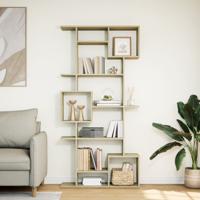 Boekenkast 92x29x188 cm bewerkt hout sonoma eikenkleurig - thumbnail