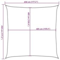 VidaXL Zonnezeil 160 g/m² 4,5x4,5 m hdpe taupe - thumbnail