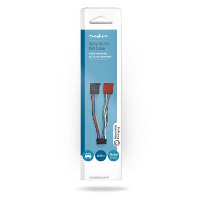 Nedis ISO-Kabel voor Autoradio | ISO-compatibiliteit: Sony | 0.15 m | Rond | PVC | Doos - CAGBISOSO16PVA