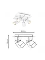 Home sweet home LED opbouwspot Gina 4L 23,5 cm - wit - thumbnail