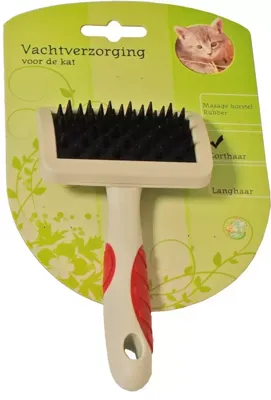 Kat rubber massage borstel small Vachtverzorging-kat Gebr. de Boon - Gebr de boon