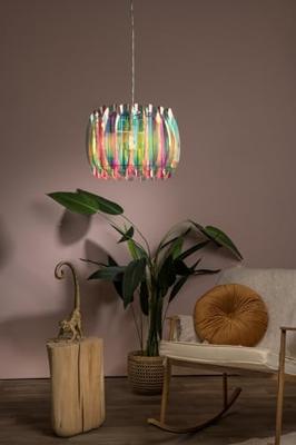 Lucide GLINSTAR - Hanglamp - Ø 40 cm - 1xE27 - Multicolor